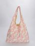 Flower Pattern Shopper Bag