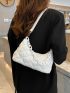 Quilted Chain Decor Hobo Bag