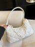 Quilted Chain Decor Hobo Bag