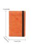 Neon Orange Airplane & Letter Embossed Passport Case