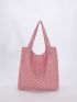 Letter Graphic Shopper Bag