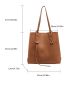 Litchi Embossed Shoulder Tote Bag