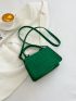 Mini Argyle Embossed Flap Felt Square Bag