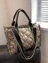 Quilted Detail Shoulder Tote Bag