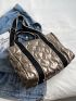 Quilted Detail Shoulder Tote Bag