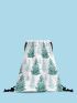 Christmas Tree Pattern Drawstring Backpack