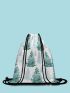 Christmas Tree Pattern Drawstring Backpack