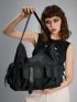 Grunge Punk Multi Pocket Hobo Bag