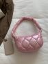 Metallic Quilted Hobo Bag