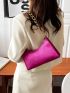 Glitter Neon-pink Chain Hobo Bag