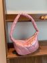 Metallic Quilted Hobo Bag