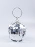 Mini Sequin Decor Top Ring Circle Bag