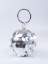 Mini Sequin Decor Top Ring Circle Bag