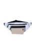 Letter Graphic Zip Front Waist Bag