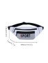 Letter Graphic Zip Front Waist Bag