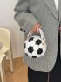 Mini Soccer Pattern Chain Circle Bag