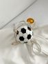 Mini Soccer Pattern Chain Circle Bag