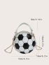 Mini Soccer Pattern Chain Circle Bag