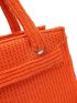 Neon Orange Crochet Bag