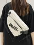 Letter Graphic Fanny Pack