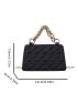 Quilted Detail Chain Square Bag