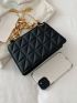 Quilted Detail Chain Square Bag