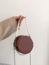 Mini Faux Pearl Decor Circle Bag