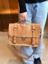 Push Lock Flap Square Bag