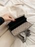 Mini Studded Decor Flap Chain Square Bag