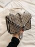 Mini Studded Decor Flap Chain Square Bag