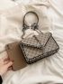 Mini Studded Decor Flap Chain Square Bag