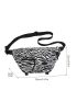 Zebra Striped Pattern Waist Bag