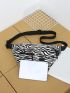 Zebra Striped Pattern Waist Bag