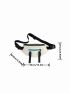 Buckle Decor Zipper Fanny Pack