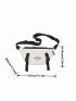 Letter Graphic Release Buckle Decor Waist Bag