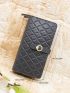 Quilted Detail Long Wallet