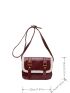 Mini Contrast Binding Buckle Decor Square Bag