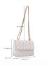 Mini Quilted Chain Flap Square Bag