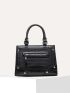 Crocodile Embossed Double Handle Square Bag