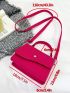 Mini Neon Pink Flap Felt Square Bag