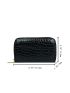 Crocodile Embossed Zipper Long Wallet