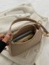 Mini Crocodile Embossed Chain Baguette Bag