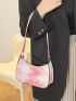 Mini Tie Dye Crocodile Embossed Hobo Bag