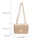 Mini Metallic Quilted Push Lock Flap Chain Square Bag