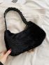 Minimalist Fluffy Hobo Bag