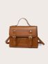 Buckle Decor Flap Square Bag