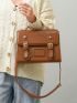 Buckle Decor Flap Square Bag