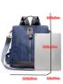 Zip Front Functional Backpack With Bag Charm