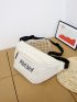 Letter Graphic Waist Bag