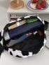 Cow Pattern Fluffy Waist Bag